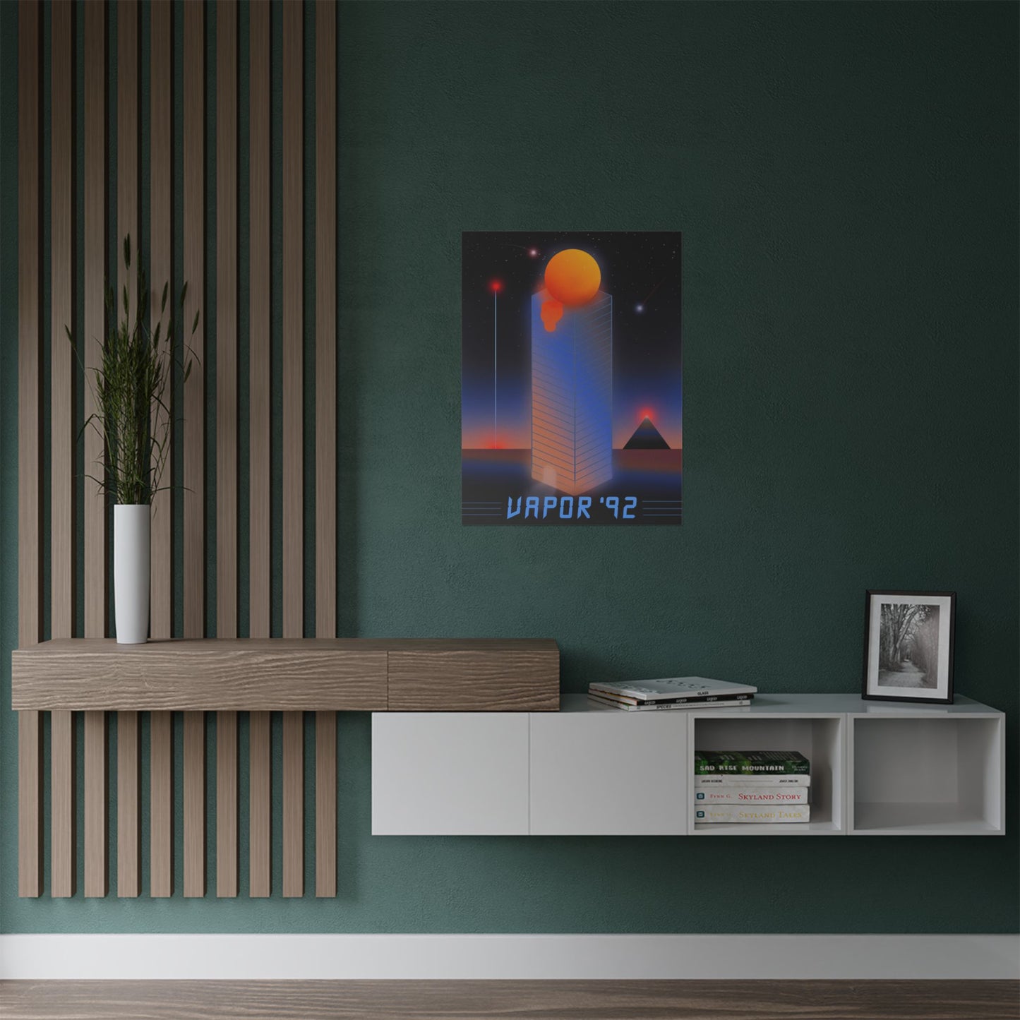 Vapor '92 Poster - 80s Vaporwave poster, cyberpunk retro print